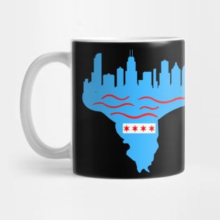 Chicago flag is blue and red, ya know Mug